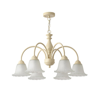 Cream Flower Floral Metal Chandelier