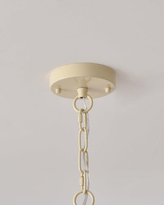 Cream Flower Floral Metal Chandelier