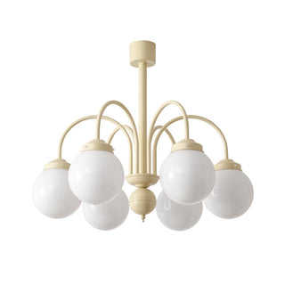 Cream Planet Retro Glass Chandelier