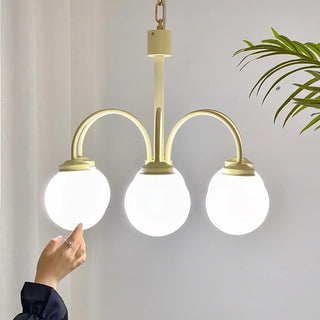 Cream Planet Retro Glass Chandelier