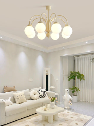 Cream Planet Retro Glass Chandelier