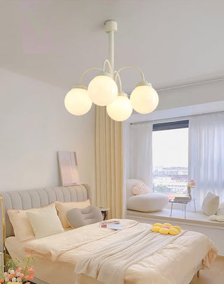 Cream Planet Retro Glass Chandelier