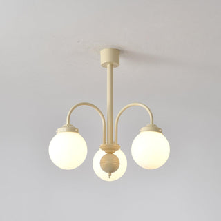 Cream Planet Retro Glass Chandelier