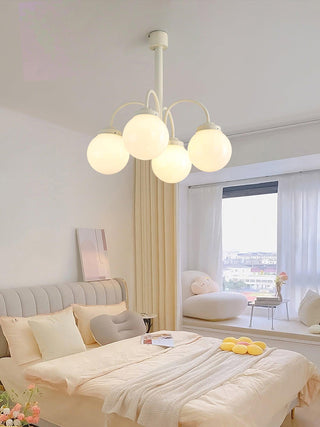 Cream Planet Retro Glass Chandelier