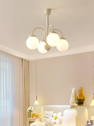 Cream Planet Retro Glass Chandelier