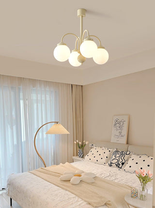 Cream Planet Retro Glass Chandelier
