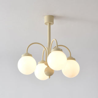 Cream Planet Retro Glass Chandelier
