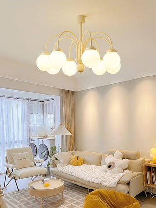 Cream Planet Retro Glass Chandelier