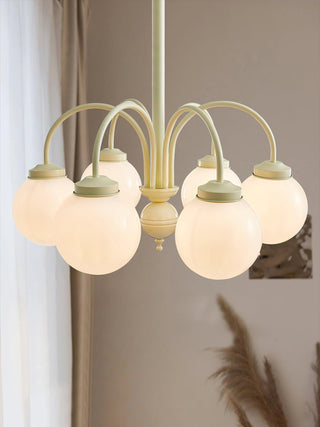 Cream Planet Retro Glass Chandelier