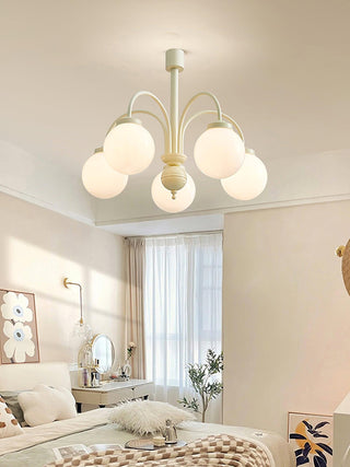 Cream Planet Retro Glass Chandelier