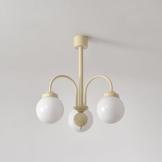 Cream Planet Retro Glass Chandelier