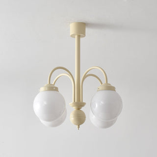 Cream Planet Retro Glass Chandelier