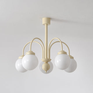 Cream Planet Retro Glass Chandelier