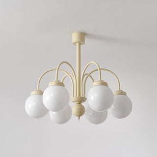 Cream Planet Retro Glass Chandelier