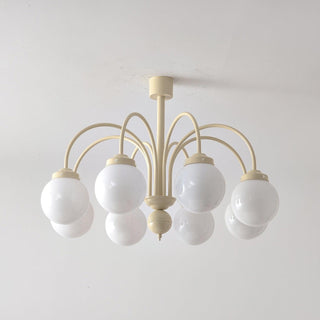 Cream Planet Retro Glass Chandelier