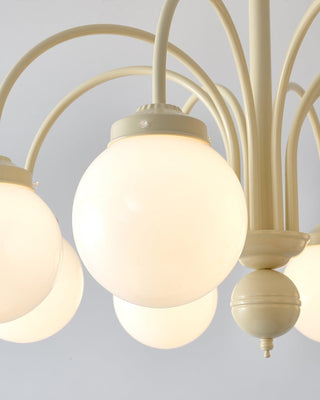 Cream Planet Retro Glass Chandelier