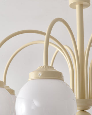 Cream Planet Retro Glass Chandelier