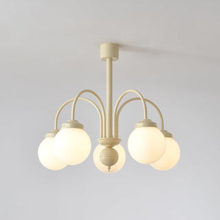 Cream Planet Retro Glass Chandelier