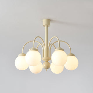 Cream Planet Retro Glass Chandelier