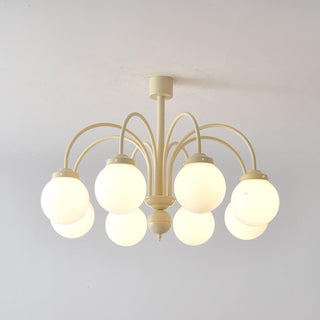 Cream Planet Retro Glass Chandelier