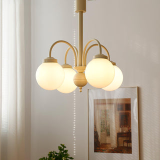 Cream Planet Retro Glass Chandelier