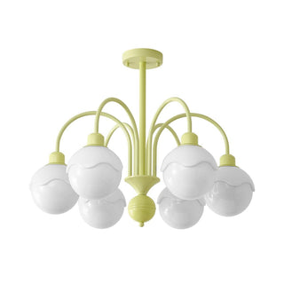 Creamy Lychee Matcha Fresh Metal Chandelier