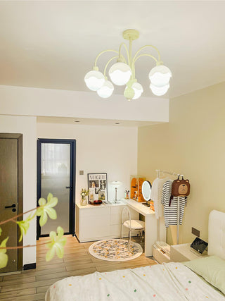 Creamy Lychee Matcha Fresh Metal Chandelier