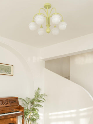Creamy Lychee Matcha Fresh Metal Chandelier