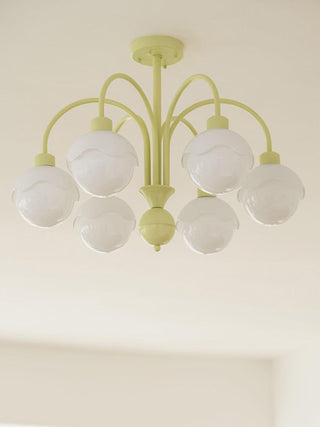 Creamy Lychee Matcha Fresh Metal Chandelier