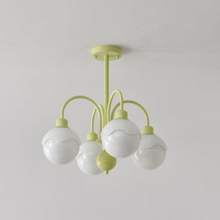 Creamy Lychee Matcha Fresh Metal Chandelier