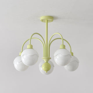 Creamy Lychee Matcha Fresh Metal Chandelier