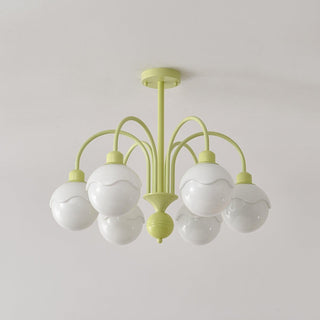 Creamy Lychee Matcha Fresh Metal Chandelier
