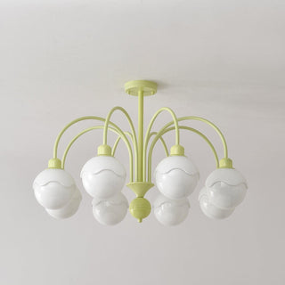 Creamy Lychee Matcha Fresh Metal Chandelier