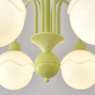 Creamy Lychee Matcha Fresh Metal Chandelier