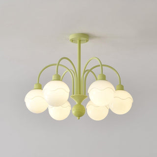 Creamy Lychee Matcha Fresh Metal Chandelier