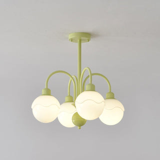 Creamy Lychee Matcha Fresh Metal Chandelier