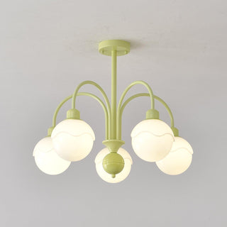 Creamy Lychee Matcha Fresh Metal Chandelier