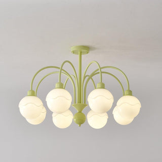 Creamy Lychee Matcha Fresh Metal Chandelier