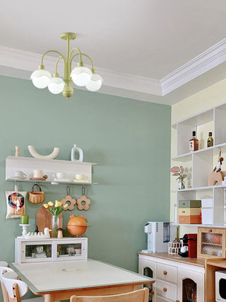 Creamy Lychee Matcha Fresh Metal Chandelier