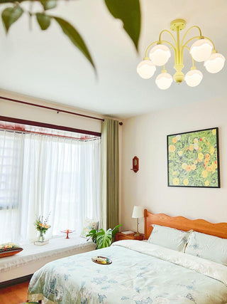 Creamy Lychee Matcha Fresh Metal Chandelier