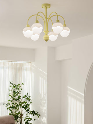 Creamy Lychee Matcha Fresh Metal Chandelier