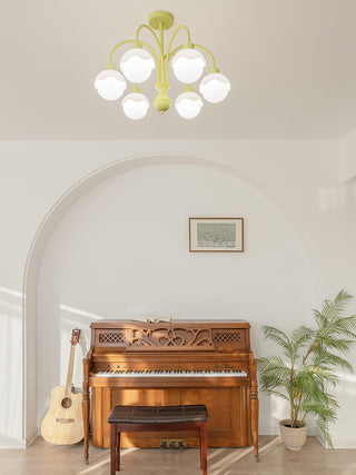 Creamy Lychee Matcha Fresh Metal Chandelier