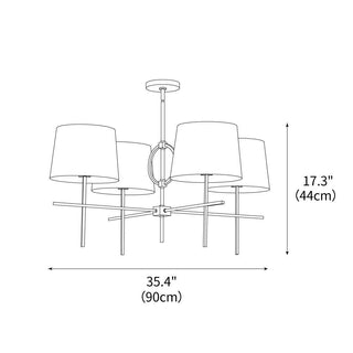 Axis Minimalist Metal Chandelier