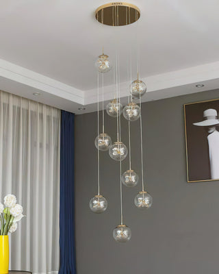 Stellar Cascading Sphere Pendant Light