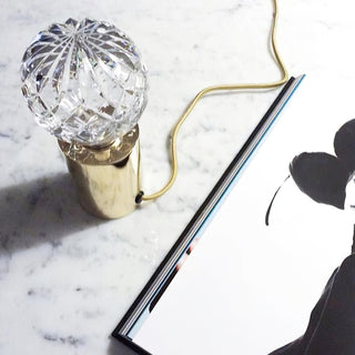 Aura Mid-Century Modern Brass Table Light
