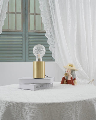 Aura Mid-Century Modern Brass Table Light