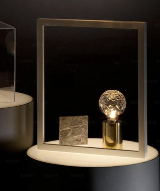 Aura Mid-Century Modern Brass Table Light