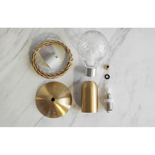 Aura Mid-Century Modern Brass Table Light