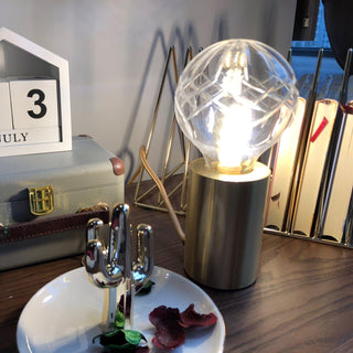 Aura Mid-Century Modern Brass Table Light