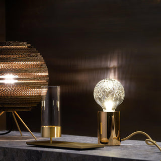 Aura Mid-Century Modern Brass Table Light
